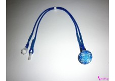 obrázek Záchytný klip na sluchadla nebo procesor/y - Modro Bílé Ornamenty